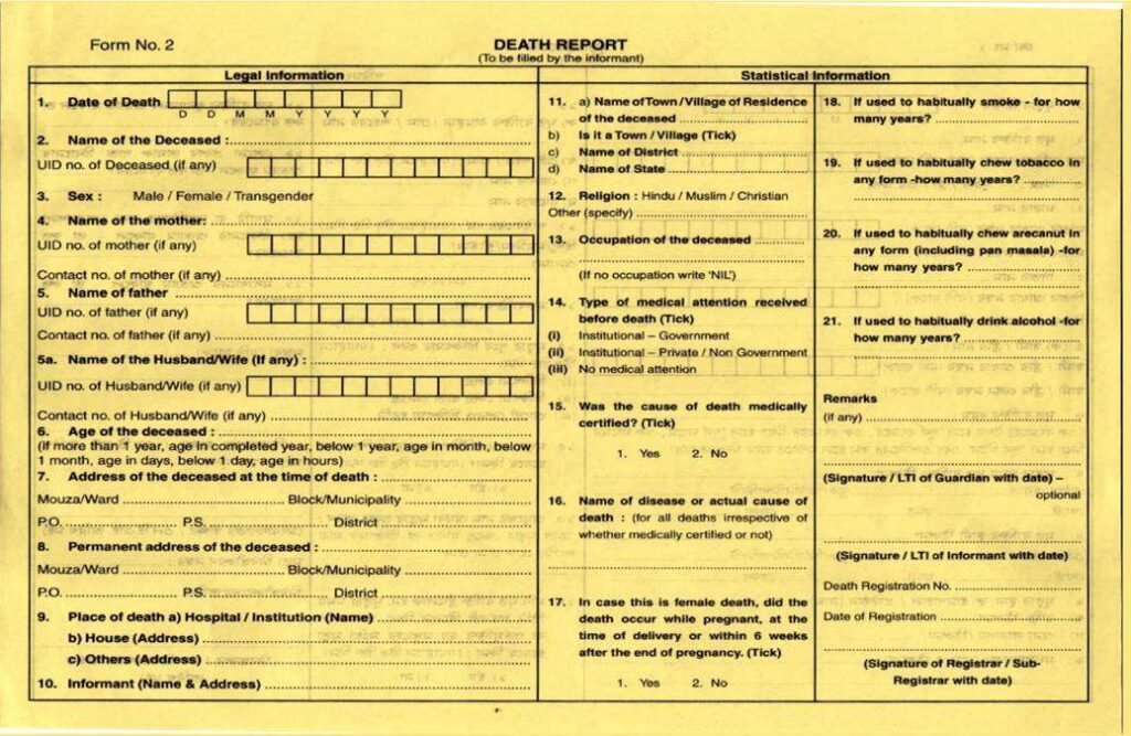 Janma Mrityu Tathya – Forms 6 Form 2
