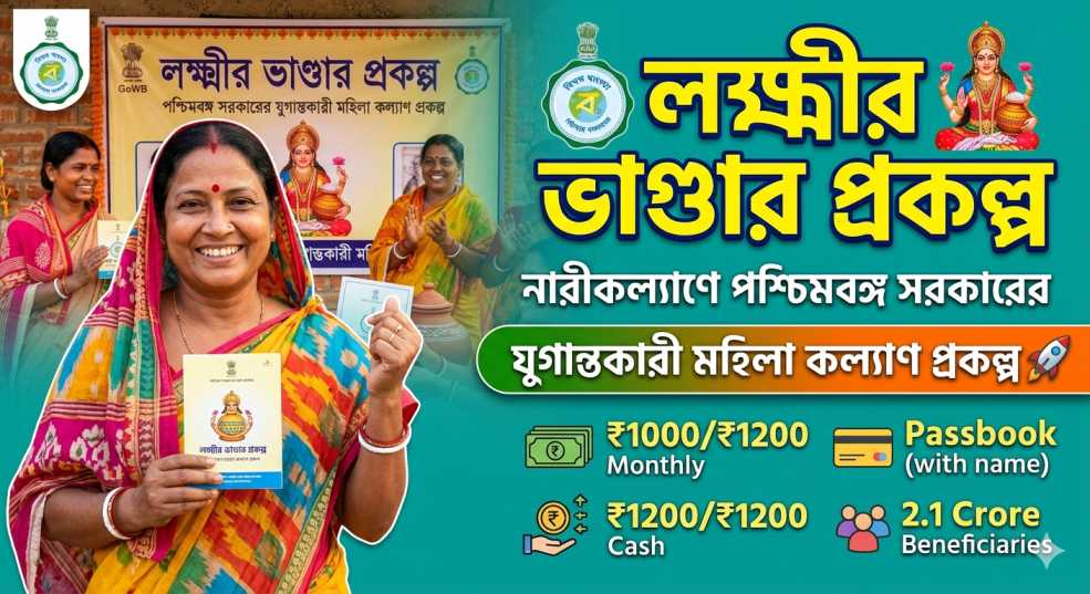 Lakshmir Bhandar Prakalpa - পশ্চিমবঙ্গ সরকারের যুগান্তকারী মহিলা কল্যাণ প্রকল্প 1 Lakshmir Bhandar Prakalpa - পশ্চিমবঙ্গ সরকারের যুগান্তকারী মহিলা কল্যাণ প্রকল্প